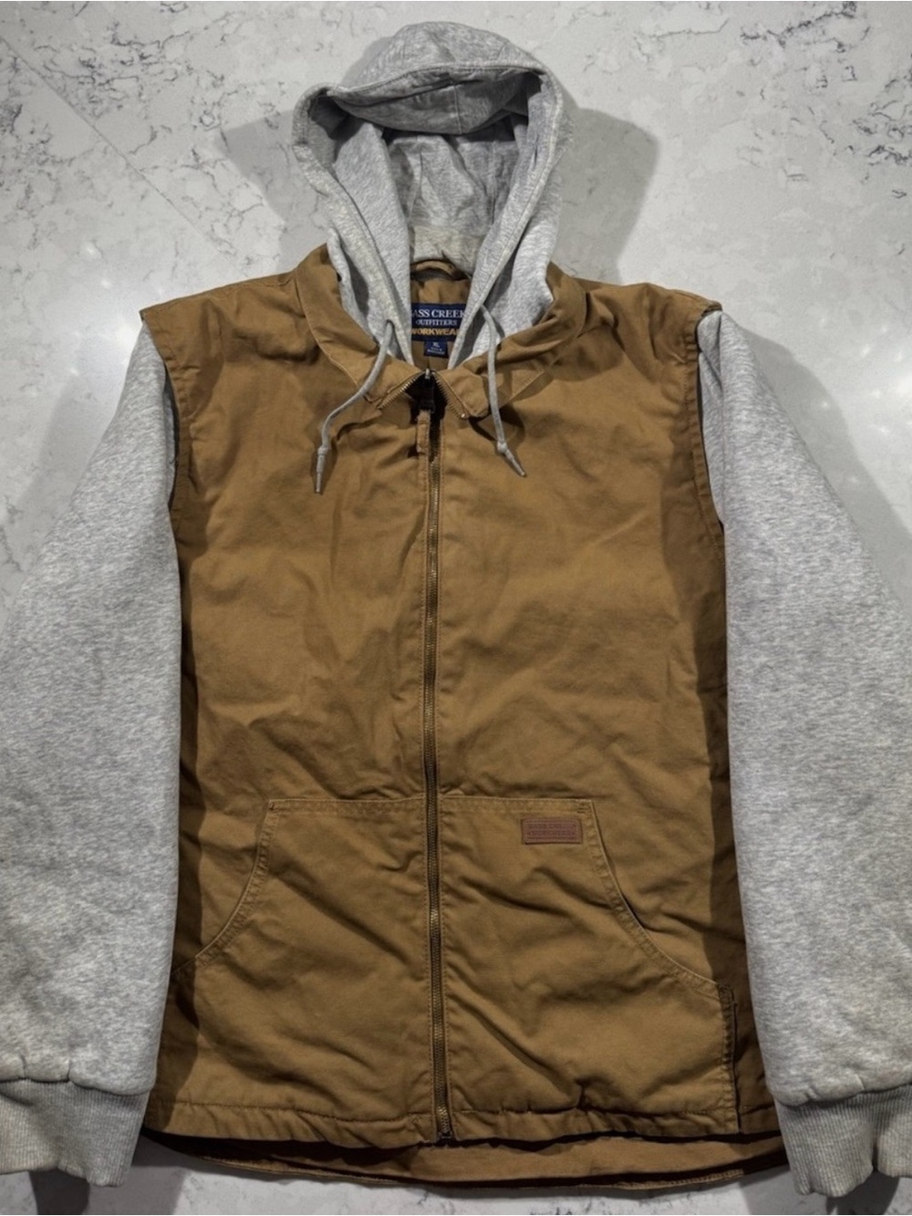 Bass Creek Workwear Tan Jacket with Gray Sleeves